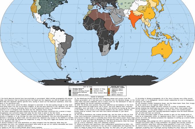 Карта Мира Человека в Высоком Замке